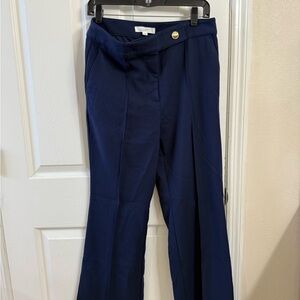 LOFT Dark Blue Trousers with Metallic Accent